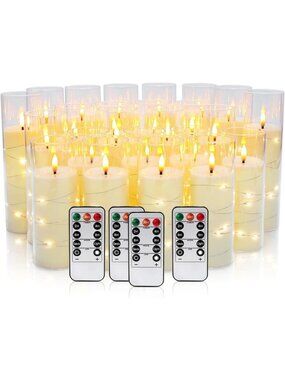 24 Pack Flameless LED Candles - Battery Operated, Flickering Lights for Home